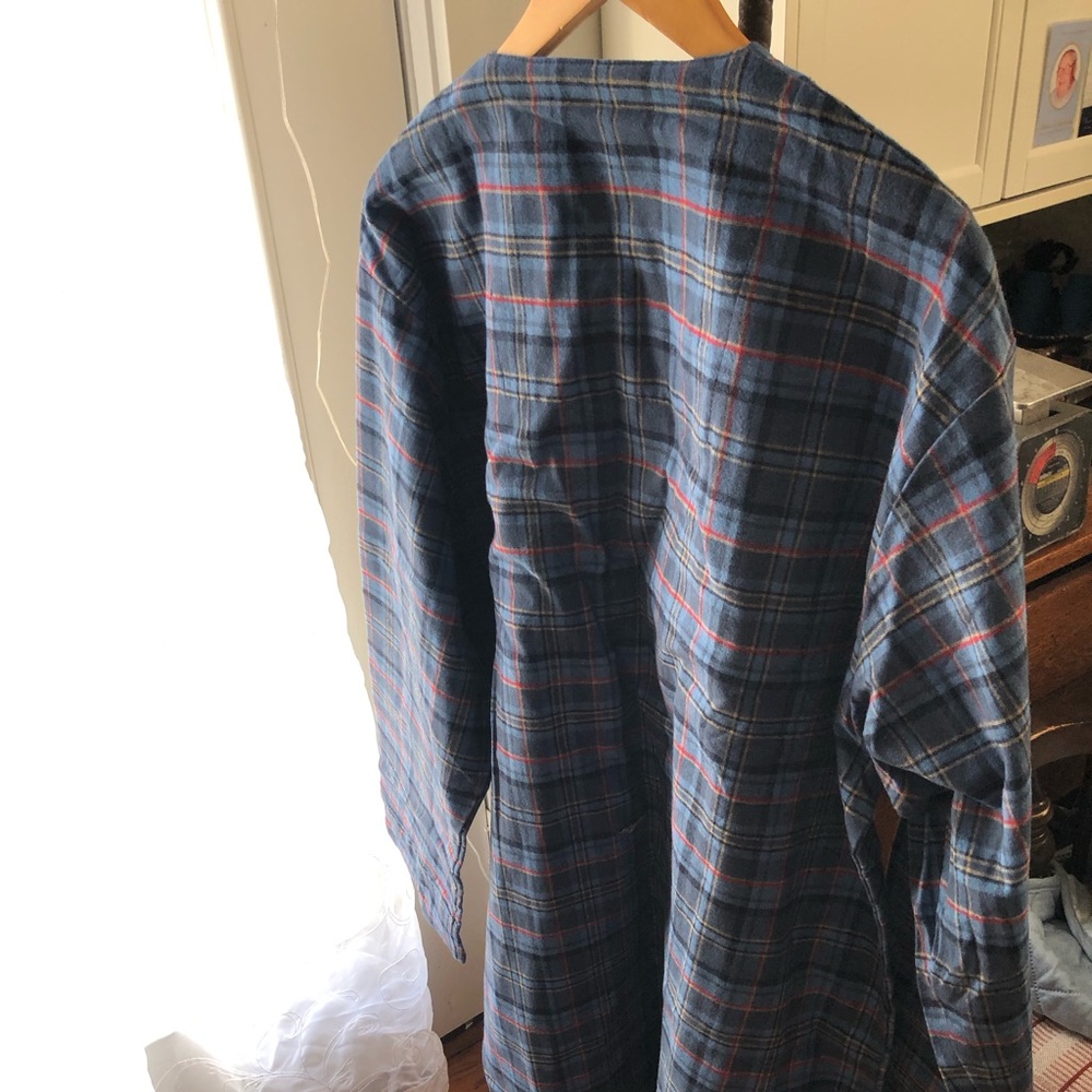 Vermont Country Store Cotton Flannel Nightshirt Orton Plaid Men’s Large NWOT - Picture 2 of 9